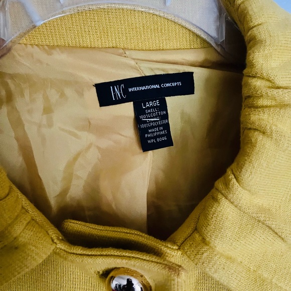 I.N.C. Yellow Jacket with Gold Buttons - Picture 6 of 9